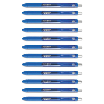 Paper Mate InkJoy Gel Pen, Retractable, Micro 0.5 mm, Blue Ink, Blue Barrel, Dozen 1951722