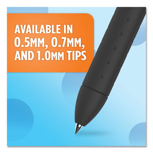 Paper Mate InkJoy Gel Pen, Retractable, Micro 0.5 mm, Blue Ink, Blue Barrel, Dozen 1951722