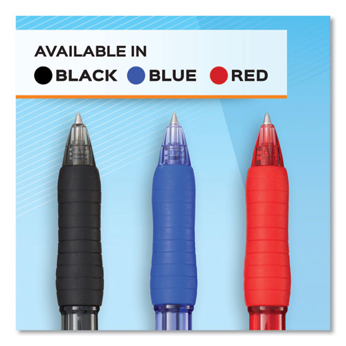 Paper Mate Profile Gel Pen, Retractable, Medium 0.7 mm, Red Ink, Translucent Red Barrel, Dozen 2095463
