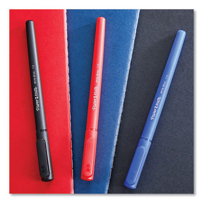 Paper Mate Write Bros. Ballpoint Pen, Stick, Fine 0.8 mm, Black Ink, Black Barrel, Dozen 2124515