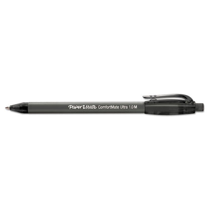 Paper Mate ComfortMate Ultra Retractable Ballpoint Pen Medium Point 1mm Black Ink (12 Count) 6330187