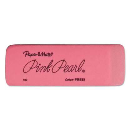 Paper Mate Pink Pearl Eraser, For Pencil Marks, Rectangular Block, Medium, Pink, 3-Pack 70502