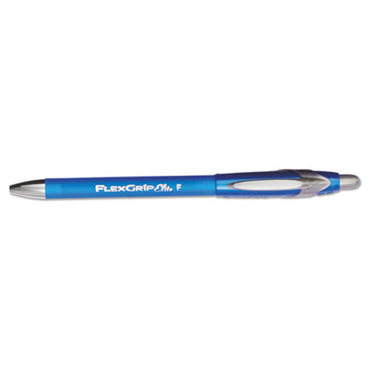 Paper Mate FlexGrip Elite Ballpoint Pen, Retractable, Fine 0.8 mm, Blue Ink, Blue Barrel, Dozen 85583