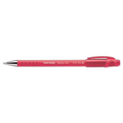 Paper Mate FlexGrip Ultra Stick Ballpoint Pen Medium Point 1mm Red Ink (12 Count) 9620131