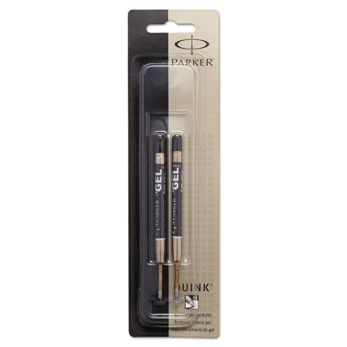 Parker Refill for Parker Retractable Gel Ink Roller Ball Pens, Medium Conical Tip, Black Ink, 2-Pack 1950362