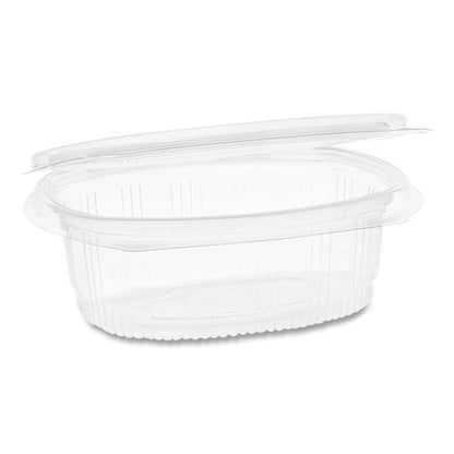 Pactiv EarthChoice PET Hinged Lid Deli Container, 8 oz, 4.92 x 5.87 x 1.32, Clear, 200-Carton 0CA910080000