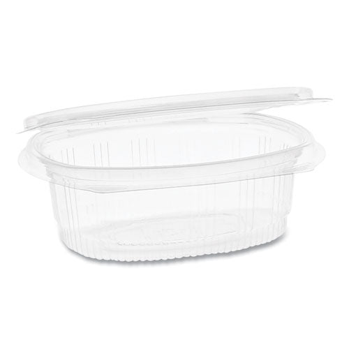 Pactiv EarthChoice PET Hinged Lid Deli Container, 12 oz, 4.92 x 5.87 x 1.89, Clear, 200-Carton 0CA910120000