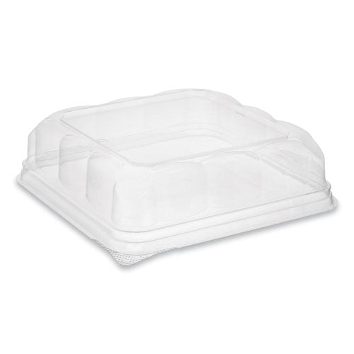 Pactiv Recycled Plastic Square Dome Lid, 7.5 x 7.5 x 2.02, Clear, 195-Carton 75S20SDOME
