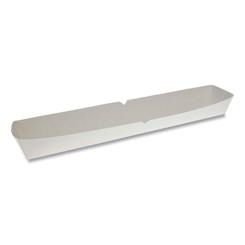 Pactiv Paper Hot Dog Tray with Perforations, 16 oz, 12.51 x 2.06 x 1.75, White, 500-Carton DDOGPRF