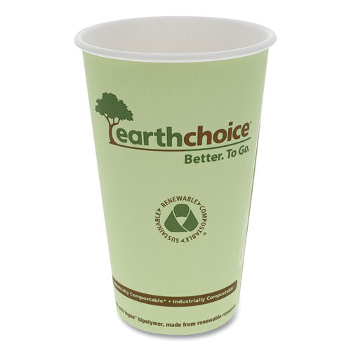 Pactiv EarthChoice Hot Cups, 16 oz, Green, 1,000-Carton DPHC16EC