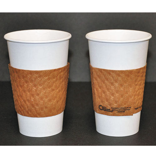Dopaco Kraft Hot Cup Sleeves, Fits 10 oz to 24 oz Cups, Brown, 1,000-Carton DSLVBRN