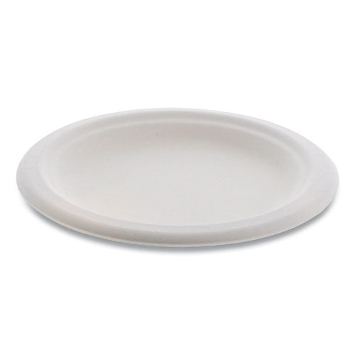 Pactiv EarthChoice Compostable Fiber-Blend Bagasse Dinnerware, Plate, 6" dia, Natural, 1,000-Carton MC500060001