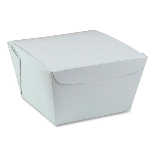 Pactiv EarthChoice OneBox Paper Box, 37 oz, 4.5 x 4.5 x 2.5, White, 312-Carton NOB01W