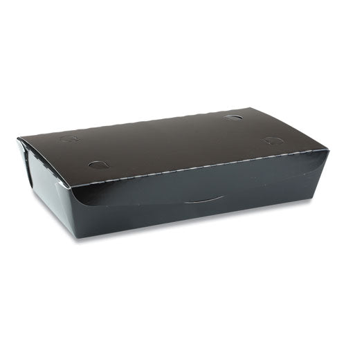 Pactiv EarthChoice OneBox Paper Box, 55 oz, 9 x 4.85 x 2, Black, 100-Carton NOB02B