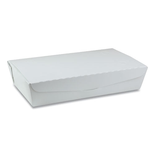 Pactiv EarthChoice OneBox Paper Box, 55 oz, 9 x 4.85 x 2, White, 100-Carton NOB02W