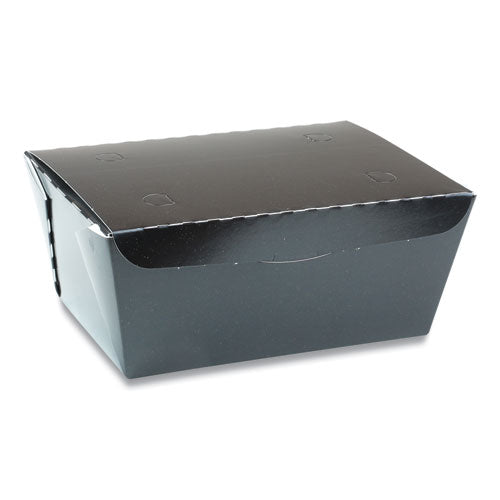 Pactiv EarthChoice OneBox Paper Box, 66 oz, 6.5 x 4.5 x 3.25, Black, 160-Carton NOB03B