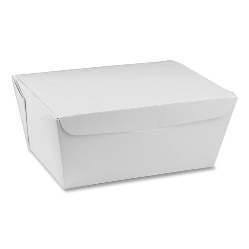 Pactiv EarthChoice OneBox Paper Box, 66 oz, 6.5 x 4.5 x 3.25, White, 160-Carton NOB03W