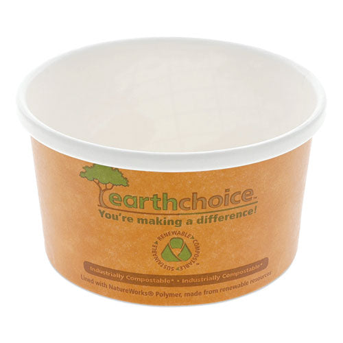 Pactiv EarthChoice PLA-Paper Soup Cup, 8 oz, 3 x 3 x 3, Brown, 500-Carton PHSC8ECDI