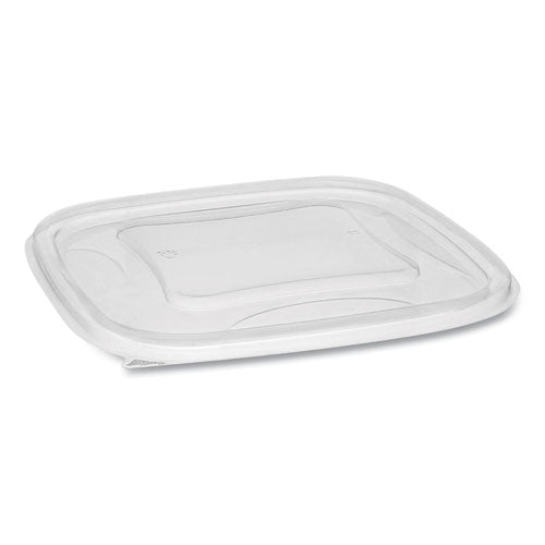 Pactiv EarthChoice Recycled Plastic Square Flat Lids, 7.38 x 7.38 x 0.26, Clear, 300-Carton SACLF07