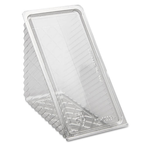 Pactiv Hinged Lid Sandwich Wedges, 3.25 x 6.5 x 3, Clear, 85-Pack, 3 Packs-Carton Y11334