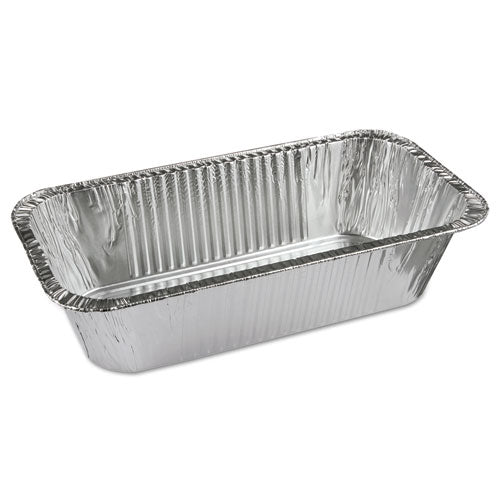 Pactiv Aluminum Bread-Loaf Pans, Ribbed 1-3-Size, 8.04 x 5.9 x 3, 200-Carton Y6062XH