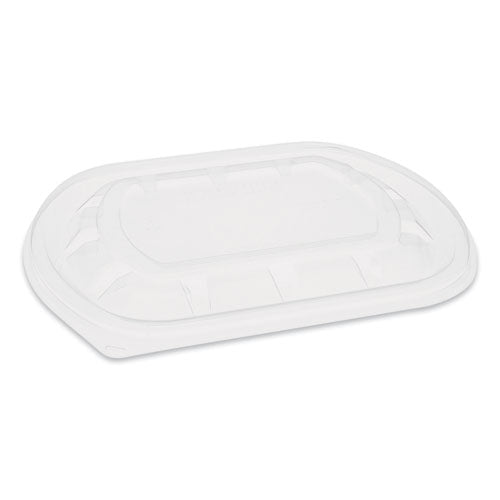 Pactiv ClearView MealMaster Lids with Fog Gard Coating, Medium Flat Lid, 8.13 x 6.5 x 0.38, Clear, 252-Carton YCN8462S00D0