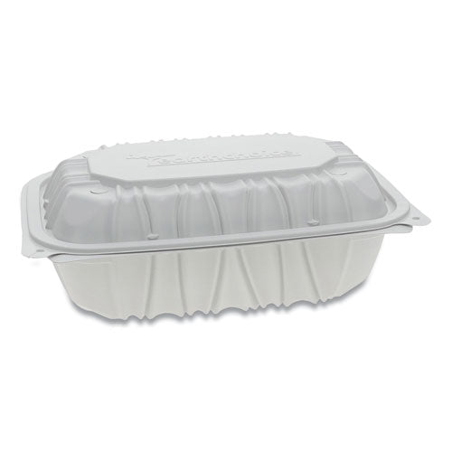 Pactiv Vented Microwavable Hinged-Lid Takeout Container, 9 x 6 x 3.1, White, 170-Carton YCNW0205