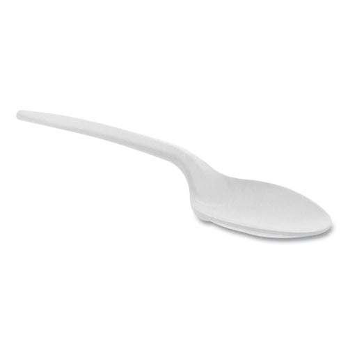 Pactiv Fieldware Polypropylene Cutlery, Spoon, Mediumweight, White, 1,000-Carton YFWSWCH