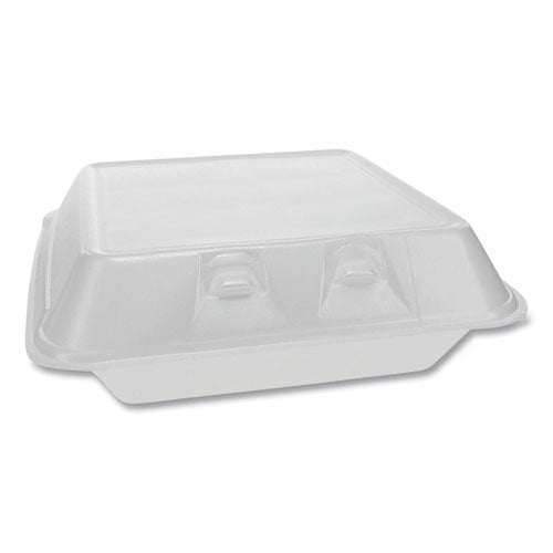 Pactiv SmartLock Foam Hinged Containers, Large, 9 x 9.13 x 3.25, White, 150-Carton YHLW09010000