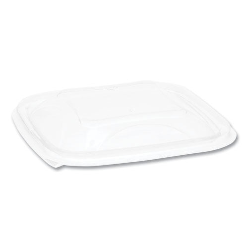 Pactiv EarthChoice PET Container Lids, For 8-12-16 oz Container Bases, 5.5 x 5.5 x 0.38, Clear, 504-Carton YSACLD05