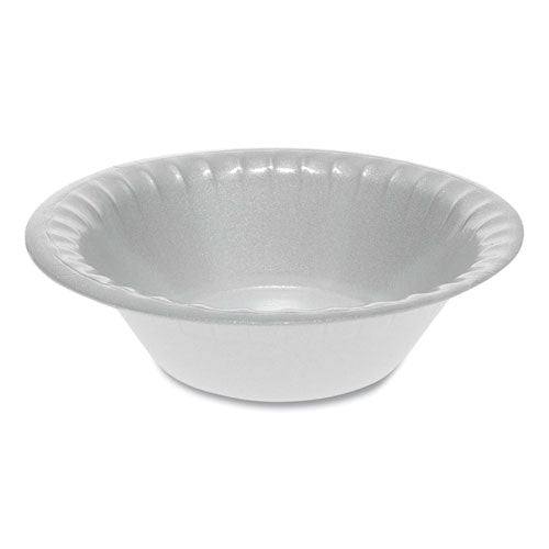 Pactiv Laminated Foam Dinnerware, Bowl, 12 oz, 6" dia, White, 1,000-Carton YTK100120000