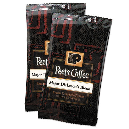Peet's Coffee & Tea Coffee Portion Packs, Major Dickason's Blend, 2.5 oz Frack Pack, 18-Box 504916