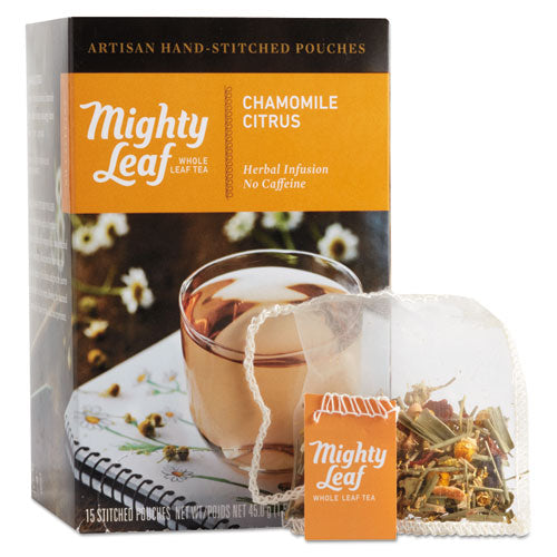 Mighty Leaf Whole Leaf Tea Pouches Chamomile Citrus (15 Tea Bags) 510136