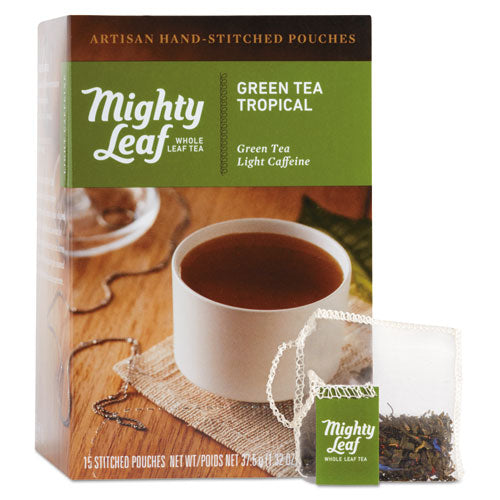 Mighty Leaf Whole Leaf Tea Pouches Green Tea Tropical (15 Tea Bags) 510138