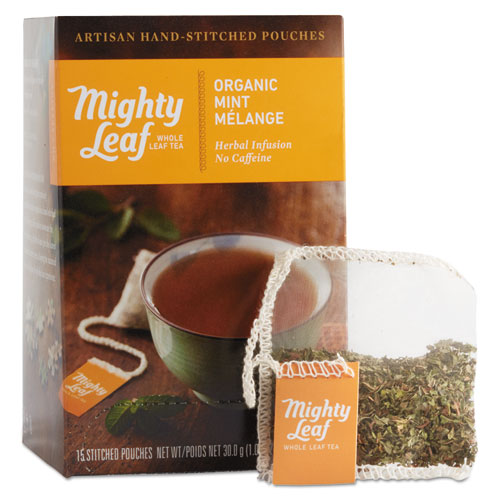 Mighty Leaf Whole Leaf Tea Pouches Organic Mint Melange (15 Tea Bags) 510142