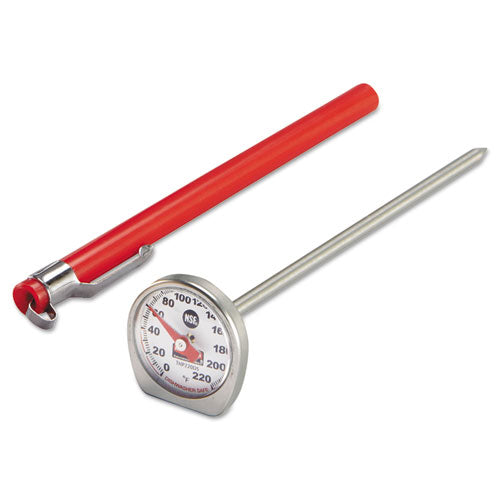 Rubbermaid Commercial Dishwasher-Safe Industrial-Grade Analog Pocket Thermometer, 0F to 220F FGTHP220DS