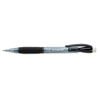 Pentel Champ Mechanical Pencil, 0.5 mm, HB (#2.5), Black Lead, Translucent Black Barrel, 24-Pack AL15ASW2