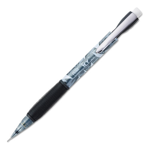 Pentel Icy Mechanical Pencil, 0.5 mm, HB (#2.5), Black Lead, Transparent Smoke Barrel, Dozen AL25TA