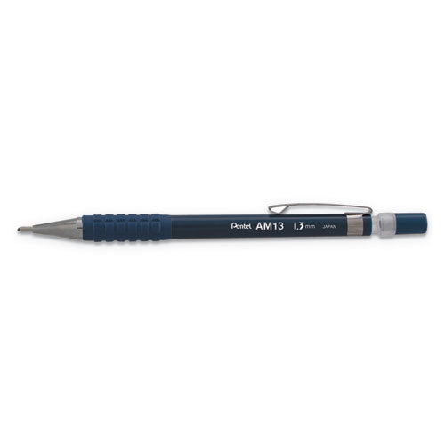 Pentel Sharp Mechanical Pencil, 1.3 mm, HB (#2.5), Black Lead, Blue Barrel AM13C