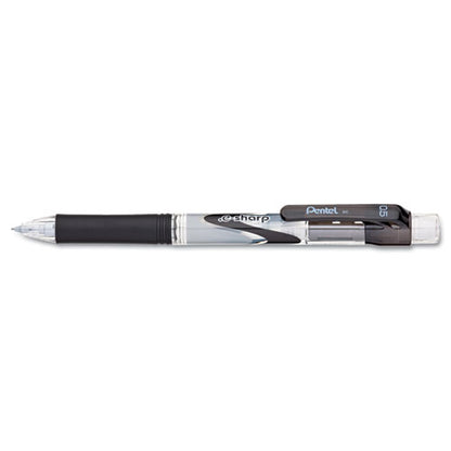 Pentel .e-Sharp Mechanical Pencil, 0.5 mm, HB (#2.5), Black Lead, Black Barrel, Dozen AZ125A