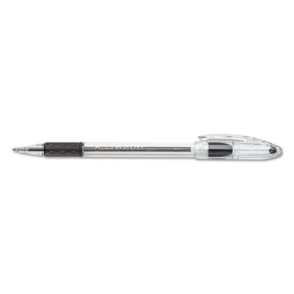 Pentel R.S.V.P. Ballpoint Pen, Stick, Medium 1 mm, Black Ink, Clear-Black Barrel, Dozen BK91A