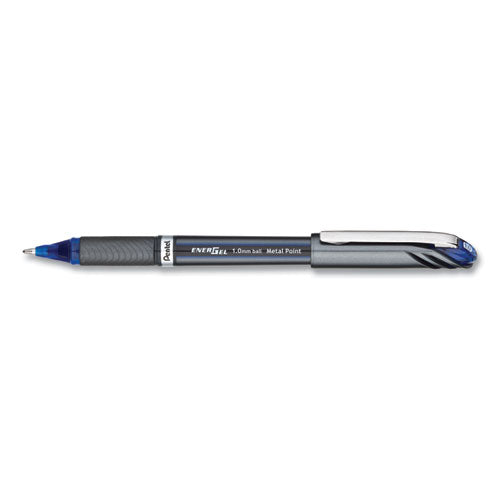 Pentel EnerGel NV Gel Pen, Stick, Bold 1 mm, Blue Ink, Blue Barrel, Dozen BL30C