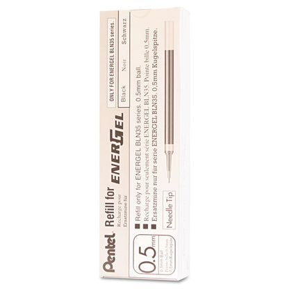 Pentel Refill for Pentel EnerGel Retractable Liquid Gel Pens, Fine Needle Tip, Black Ink LRN5A
