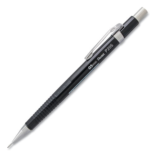 Pentel Sharp Mechanical Pencil, 0.5 mm, HB (#2.5), Black Lead, Black Barrel P205A