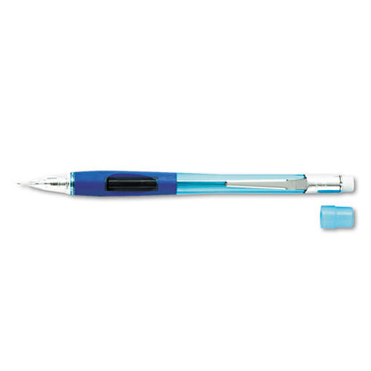 Pentel Quicker Clicker Mechanical Pencil, 0.5 mm, HB (#2.5), Black Lead, Transparent Blue Barrel PD345TC