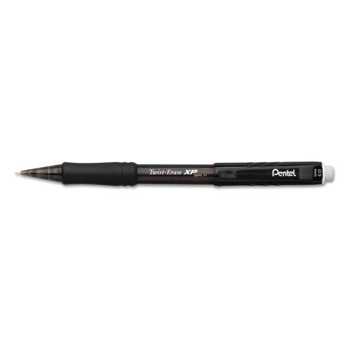 Pentel Twist-Erase EXPRESS Mechanical Pencil, 0.5 mm, HB (#2.5), Black Lead, Black Barrel, Dozen QE415A