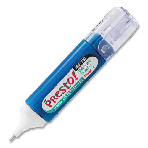 Pentel Presto! Multipurpose Correction Pen, 12 ml, White ZL31W