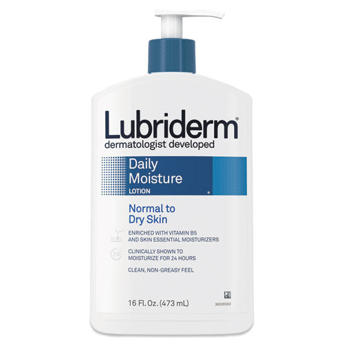 Lubriderm Skin Therapy Hand and Body Lotion, 16 oz Pump Bottle, 12-Carton 48323