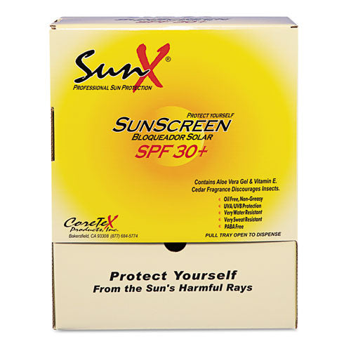 SunX SPF30 Sunscreen, Single Dose Pouch, 100-Box 91664