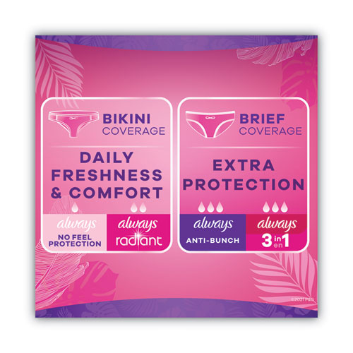 Always Thin Daily Panty Liners, Regular, 120-Pack, 6 Packs-Carton 10796